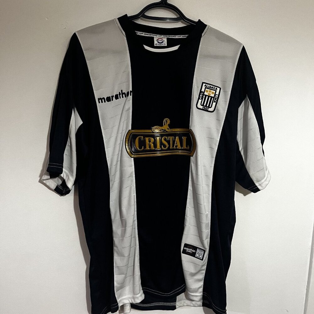Club Alianza Lima 1901 Authentic Marathon Jersey Cristal Mens L Soccer Football